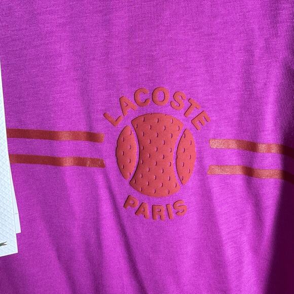 Lacoste Mens Large Pink Tee Shirts MSRP $70 - Picture 2 of 9